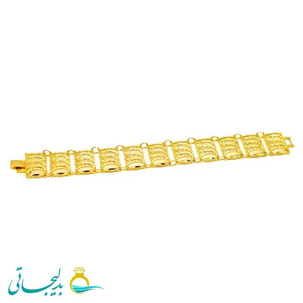 دستبند زنانه طرح طلا-نقش کارشده -مدل 114