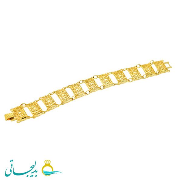 دستبند زنانه طرح طلا-نقش کارشده -مدل 113