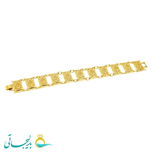 دستبند زنانه طرح طلا-نقش کارشده -مدل 116